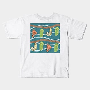 Butterfly metamorphosis pattern Kids T-Shirt